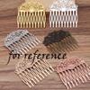 3 Pieces Silver Tone 10 Teeth Metal Hair Side Combs Fanshaped Wedding Veil Hair Combs DIY Hair Clip Combs Hair Pin view 3