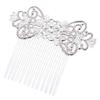 3 Pcs Silver Tone Metal Side Comb Chinese Style Wedding Veil Hair Clip Comb Flower Vine Cirrus Hanfu Decorative Hairpin view 1