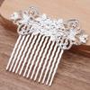 3 Pcs Silver Tone Metal Side Comb Chinese Style Wedding Veil Hair Clip Comb Flower Vine Cirrus Hanfu Decorative Hairpin view 2
