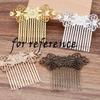 3 Pcs Silver Tone Metal Side Comb Chinese Style Wedding Veil Hair Clip Comb Flower Vine Cirrus Hanfu Decorative Hairpin view 3