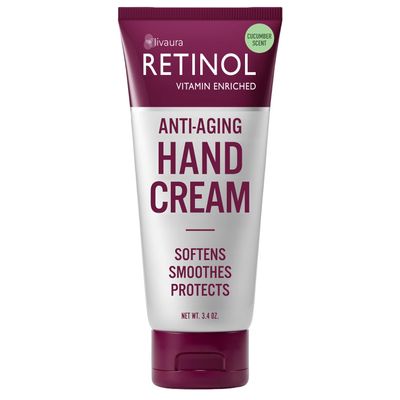 LIVAURA Retinol Anti-Aging Hand CreamThe Original Retinol For Younger Looking Hands Rich Hand Cream Conditions, Nails & Cuticles Vitamin A Minimizes Ages Effect on Skin (cucumber scent)