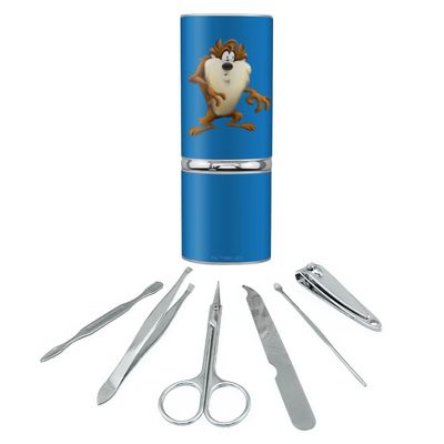 Looney Tunes Taz Wild Man Stainless Steel Manicure Pedicure Grooming Beauty Care Travel Kit