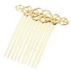5 Pcs Golden Metal Side Comb Hearts Wedding Veil Hair Clip Comb Hanfu Decorative Hairpin view 1