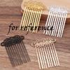 5 Pcs Bronze Metal Side Comb Chinese Style Wedding Veil Hair Clip Comb Hanfu Decorative Hairpin view 3