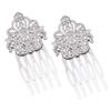 3 Pcs Silver Metal Side Comb Dunhuang Hair Ornaments Hairpin Decorative Bridal Hair pieces Hair Pin view 1