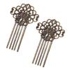 3 Pcs Retro Bronze Metal Side Comb Traditional Han Chinese Dress Hairpin Decorative Bridal Hair Accessories Hair Pin view 1
