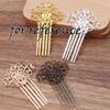 3 Pcs Retro Bronze Metal Side Comb Traditional Han Chinese Dress Hairpin Decorative Bridal Hair Accessories Hair Pin view 3