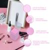 Beaupretty 600pcs Cleaning Pads Cotton Fabric Wiping Cloth for Lashes Wiping Lolita Accessories Eyelash Extension Polish Manicure Makeup Pad Pink view 3