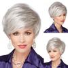 YTOOZ European and American Wig Ladies Gradient Gold Short Curly Hair Silver White Wig view 3