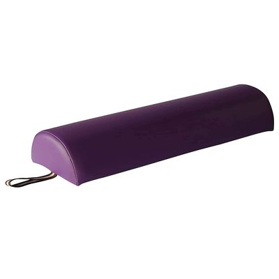Master Massage 9 inch Large Half Round Bolster,Semi-Round Massage Bolster Pillow Cushion,100% PU Upholstery Massage Bolster (Purple)