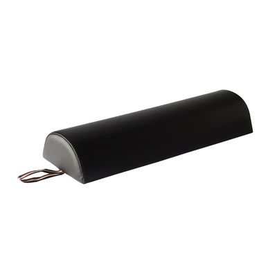 Master Massage 9 inch Large Half Round Bolster,Semi-Round Massage Bolster Pillow Cushion,100% PU Upholstery Massage Bolster (Black)