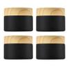 Beaupretty 4pcs Portable Frosted Glass Cream Jars Travel-friendly Cosmetic Containers for Lotion Eye Shadow and Face Cream for Skincare and Daily Use view 1