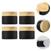 Beaupretty 4pcs Portable Frosted Glass Cream Jars Travel-friendly Cosmetic Containers for Lotion Eye Shadow and Face Cream for Skincare and Daily Use view 2