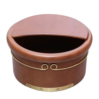 JHDPH Wood Foot Bath Bucket Wood Bucket for Pedicure, Foot Tub for Soaking Feet, Foot Soak Bucket, Foot Bath Spa Tub, Foot Basin for Adults (Color : Brown, Size : Yes)