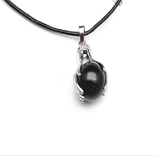 ASTROGHAR Tibetan Black Tourmaline Ball Shaped Crystal Men & Women Pendant For Reiki Healing, Standard, Others, Agate