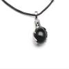 ASTROGHAR Tibetan Black Tourmaline Ball Shaped Crystal Men & Women Pendant For Reiki Healing, Standard, Others, Agate view 1