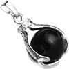 ASTROGHAR Tibetan Black Tourmaline Ball Shaped Crystal Men & Women Pendant For Reiki Healing, Standard, Others, Agate view 2