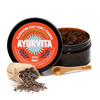 Ayurvita Scalp Scrub & Cleanser Perfect Exfoliating Scalp Care - Best for Hair Care & Hair Growth - Instant Relief for Irritated Scalps Restorating Ayurvedic Hair Treatment - 6.7 oz