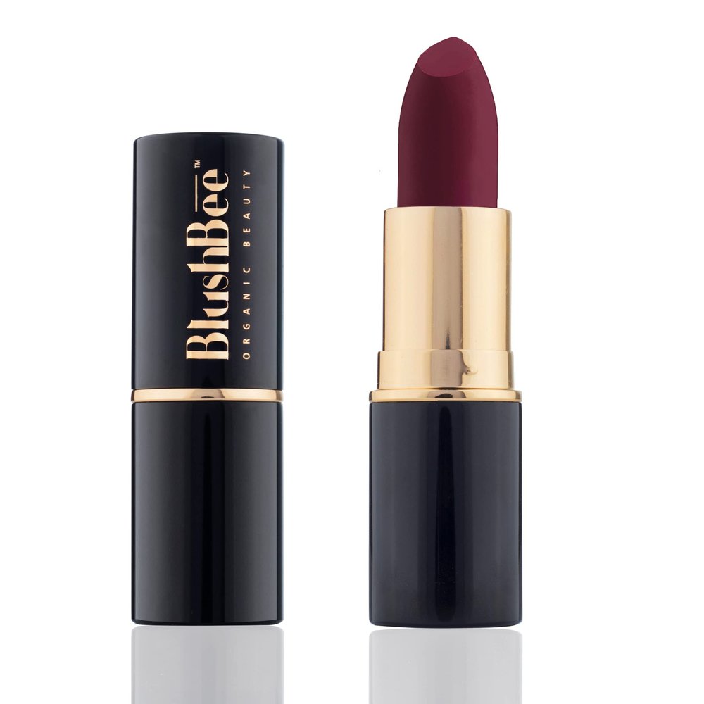 BlushBee Lip Nourishing Organic Vegan Lipstick, Wine Waltz - 4.2 Gms.