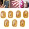 Betued NFC Nail Stickers, 7pcs Glowing LED Nail Art Stickers, Waterproof ABS Material, Modern Style, Yellow Color view 2