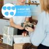 5 Rolls Disposable Barber Paper Neck Strips Hairdressing Stretchy Wrap Neck Paper Tissue Tape Roll for Salon Haircut Styling Coloring Spa Massage Blue view 3
