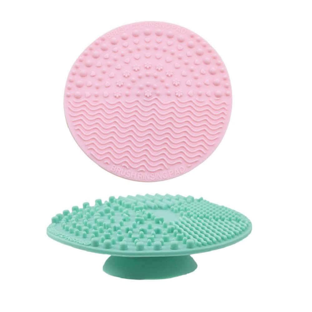 Beaupretty 2pcs Silicone Makeup Brush Cleaning Mat Brush Rinsing Pads for Easy Cleaning of Makeup Tools Lightweight and Portable Beauty Accessories