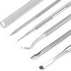 6-Pack Ingrown Toenail File and Lifters, Professional Surgical Stainless Steel Ingrown Toenail Removal Tool Kit, Manicure Treatment Pedicure Tools for Feet Under Nail Cleaner Correction Polish Pain view 3