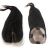 100% Real Human Hair Topper For Women Clips In 12x13cm Silk base Natural Color Virgin Human Hairpieces (8inch, #2 Darkest brown) view 3