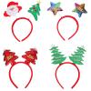 Lurrose 4pcs Christmas Headbands Christmas Hair Hoop Santa Claus Xmas Tree Hairband Bopper Christmas Party Costume Headwear for Girls Women view 1