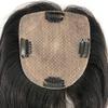 100% Real Human Hair Topper For Women Clips In 12x13cm Silk base Natural Color Virgin Human Hairpieces (14inch, #2 Darkest brown) view 2