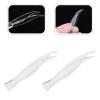 25pcs Transparent Plastic Tweezers Clear Tweezers Pallet Eyelashes Tongs Makeup Plastic Tongs Slant Eyebrow Tweezers Eyelashes Clip Weight Tong Cosmetic Abs Plastic Fake Eyelashes view 4