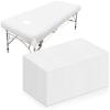 30 Pieces Massage Table Sheets 31 x 79 Inches Large Disposable Bed Table Cover Spa Bed Covers Non-woven Massage tablecloth Flat and Fitted Sheets for Waterproof Bed(White) view 1