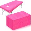 30 Pieces Massage Table Sheets 31 x 79 Inches Large Disposable Bed Table Cover Spa Bed Covers Non-woven Massage tablecloth Flat and Fitted Sheets for Waterproof Bed(Pink) view 1