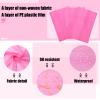 30 Pieces Massage Table Sheets 31 x 79 Inches Large Disposable Bed Table Cover Spa Bed Covers Non-woven Massage tablecloth Flat and Fitted Sheets for Waterproof Bed(Pink) view 2