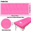 30 Pieces Massage Table Sheets 31 x 79 Inches Large Disposable Bed Table Cover Spa Bed Covers Non-woven Massage tablecloth Flat and Fitted Sheets for Waterproof Bed(Pink) view 3