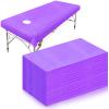 30 Pieces Massage Table Sheets 31 x 79 Inches Large Disposable Bed Table Cover Spa Bed Covers Non-woven Massage tablecloth Flat and Fitted Sheets for Waterproof Bed(Purple) view 1