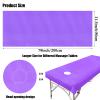 30 Pieces Massage Table Sheets 31 x 79 Inches Large Disposable Bed Table Cover Spa Bed Covers Non-woven Massage tablecloth Flat and Fitted Sheets for Waterproof Bed(Purple) view 3