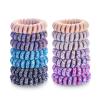 14 Pcs Women Ponytail Braid Hair Elastic No Crease Spiral Hair Ties, Girls Multi-color Waterproof Coil Hair Accessories (Medium Hair Ties) view 1