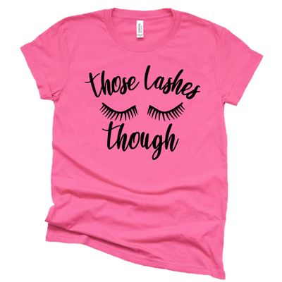 AMAZING RETRO Womens Eyelash Shirt Those Lashes Though Beauty Lashes Girl Artist tee Makeup Beauty T-Shirt (DkPink-XX Large)