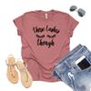 AMAZING RETRO Womens Eyelash Shirt Those Lashes Though Beauty Lashes Girl Artist tee Makeup Beauty T-Shirt (Mauve-Medium) view 4
