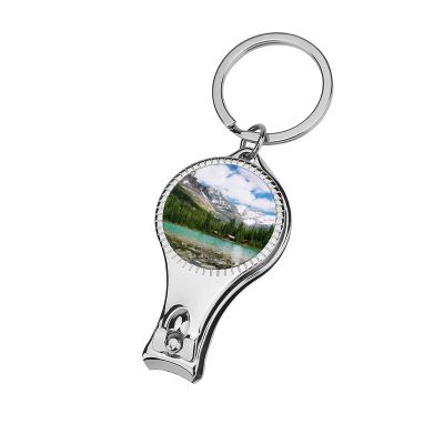 Canada Ohara Lake Yoho National Park with Mountains Nature Scenery Art Photo Nail Cutter Sharpest Sturdy Nail Clipper Fingernail Clippers with Bottle Opener Keychain