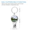 Canada Ohara Lake Yoho National Park with Mountains Nature Scenery Art Photo Nail Cutter Sharpest Sturdy Nail Clipper Fingernail Clippers with Bottle Opener Keychain view 2