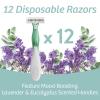 BIC Soleil 3 Escape Women's Disposable 3 Blade Razors, Lavender & Eucalyptus Scented Handles with Soothing Moisture Strip, 12-Pack view 4