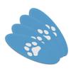 Paw Print Dog Cat White on Black Double-Sided Oval Nail File Emery Board view 1