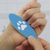 Paw Print Dog Cat White on Black Double-Sided Oval Nail File Emery Board view 2
