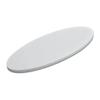 Paw Print Dog Cat White on Black Double-Sided Oval Nail File Emery Board view 3