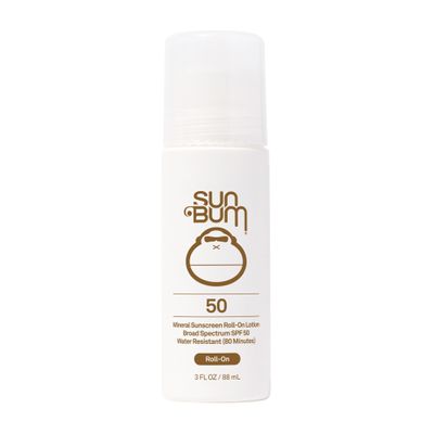 Sun Bum Mineral SPF 50 Roll-On Sunscreen Body Lotion - Broad Spectrum Moisturizing Sunscreen with Vitamin E - Hawaii 104 Act Compliant (Made without Octinoxate & Oxybenzone) - Travel Size 3 oz