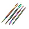 OdontoMed2011 Set of 4 Pieces Nail Cuticle Pusher, Stainless Steel, Double Ended, Multi Titanium Rainbow Nail Art Cuticle Remover Scraper Cleaner Manicure Pedicure Care Tool Set Stainless Steel ODM view 1
