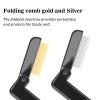 G2PLUS 2PCS Folding Eyelash Comb, Eyelash Separator Tool, Black Eyebrow Comb Metal Teeth, Eyelash Brush Tool for Lash & Brow view 4