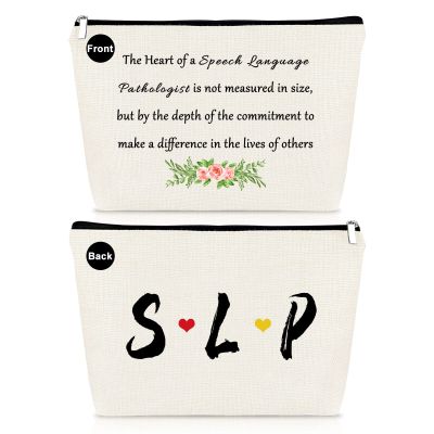 Speech Therapist Gift Makeup Bag Gift for SLP Women Speech Pathology Gifts Cosmetic Bag Pouch Speech Language Pathologist Gift Appreciation Gifts Thank You Gift Thanksgiving Gift for Speech Therapist
